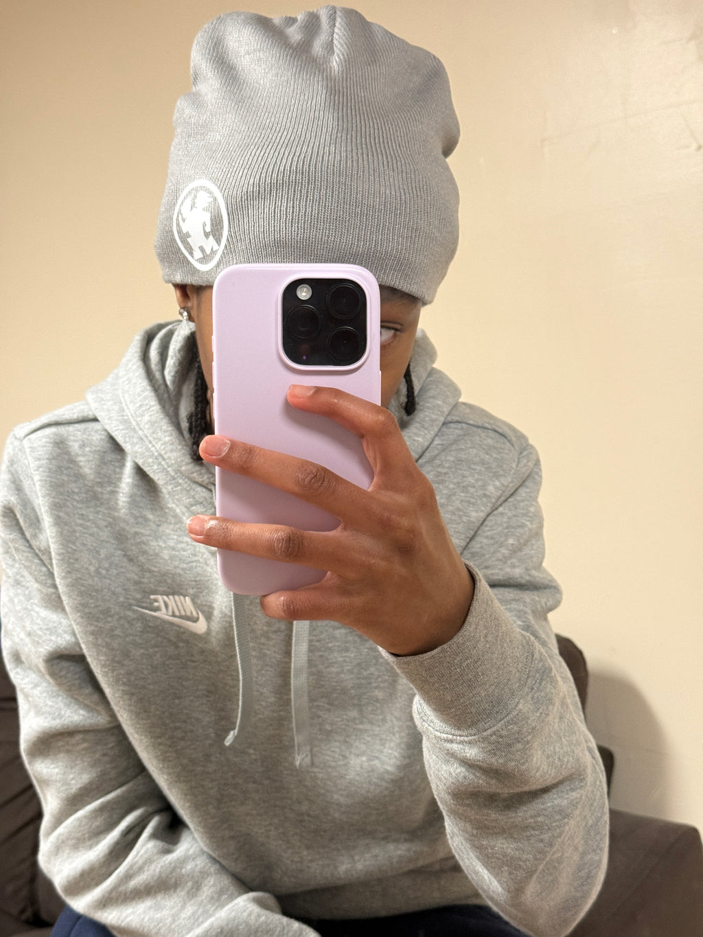 “signature” beanie grey